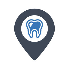 Dental clinic location icon