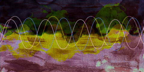 Earthy Sound Waves Illustration