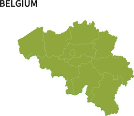ベルギー/BELGIUMの地域区分イラスト