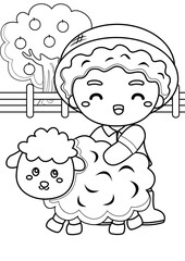 Farm Life Activity Coloring Pages A4 for Kids and Adult