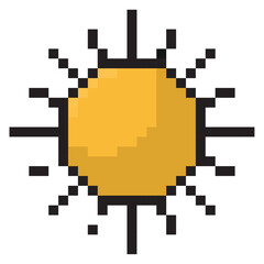 Fototapeta premium pixelated sun design