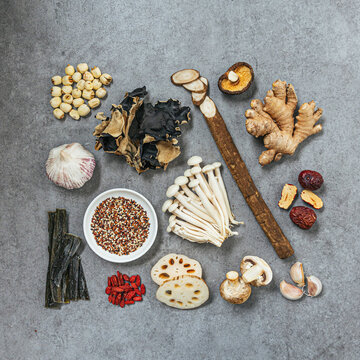Spread of mushrooms and healthy ingredients