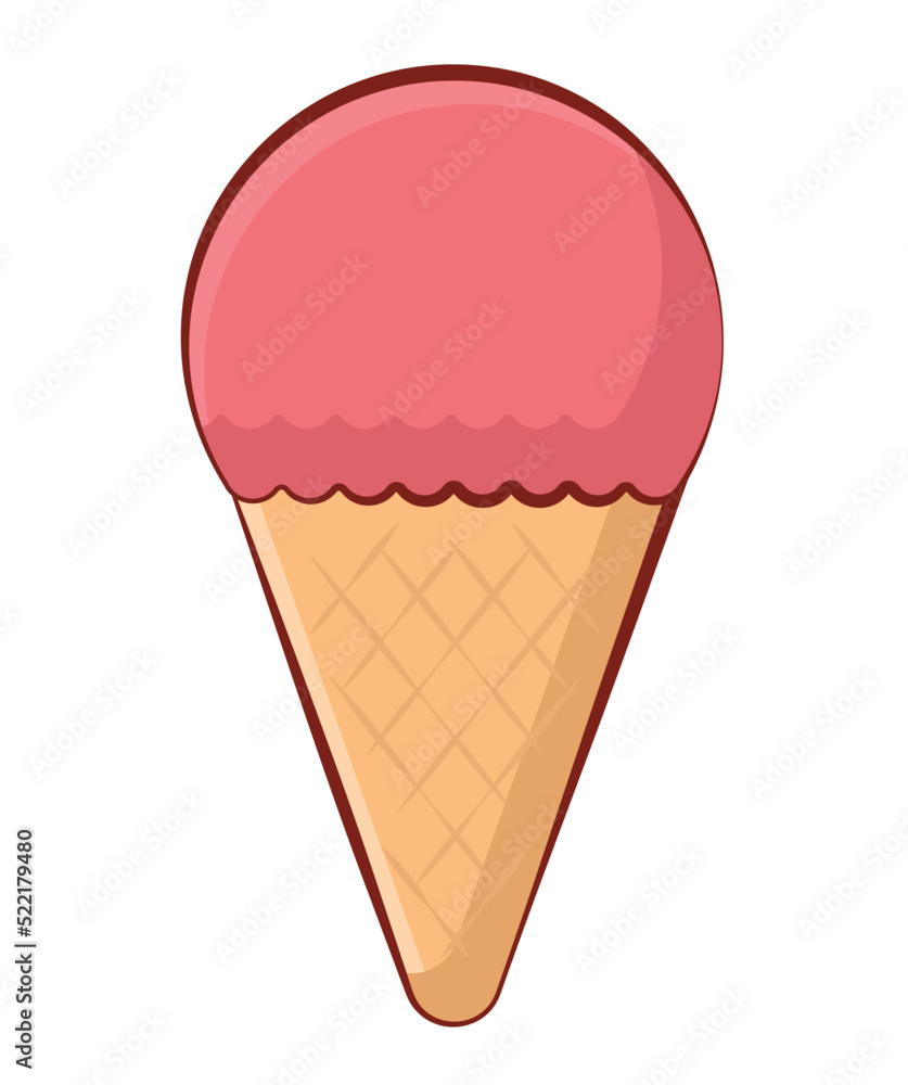 Wall mural pink ice cream