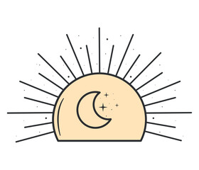 sun with moon