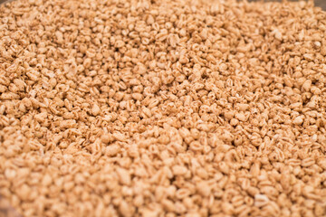 Picture of traditional Peruvian wheat snack. Food concept and traditions of South America.