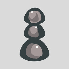 luxury harmony spa zone logo for spa salon with balancing stone in minimalist and neat style