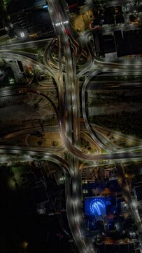 Monterrey Mexico Avenue Timelapse Top Drone Shot