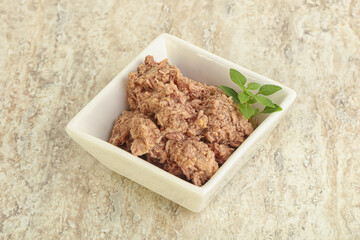 Canned tuna fish for salad