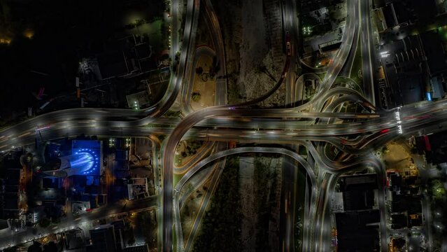 Aerial view of Monterrey Mexico - Gonzalitos Boilevard timelapse 