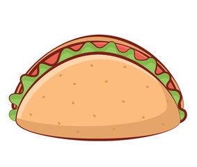 mexican taco illustration