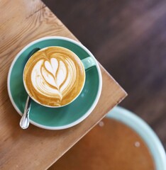 espresso coffee in cafe on table