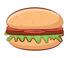 colored burguer design