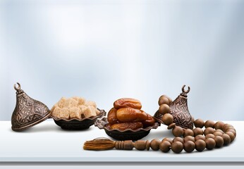 Dates or dattes palm fruit is snack healthy, raw date fruit ready to eat, Traditional, delicious and healthy ramadan