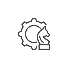 Strategy development line icon