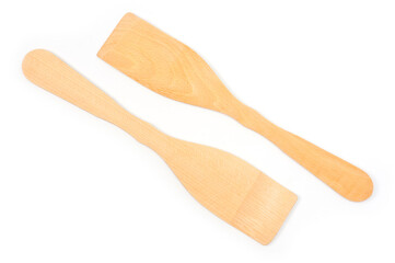 Wooden spatulas for comfortable turning food while cooking.