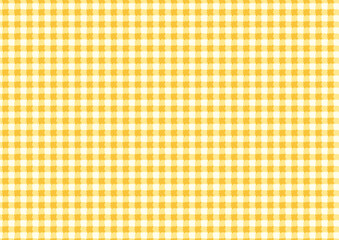 さわやかなガサ感のある黄色のギンガムチェック