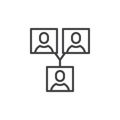 Team work group line icon