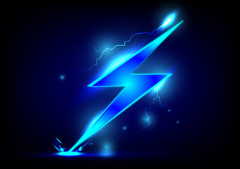 Glowing Lightning Pattern Abstract Background