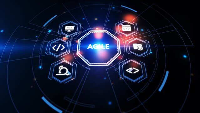 Business, Technology, Internet and network concept. Agile Software Development.