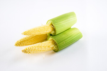baby corn on close up shot 