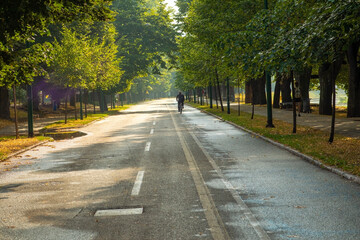 Jogging in the morning in Sarajevo