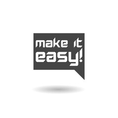 Make it easy icon with shadow