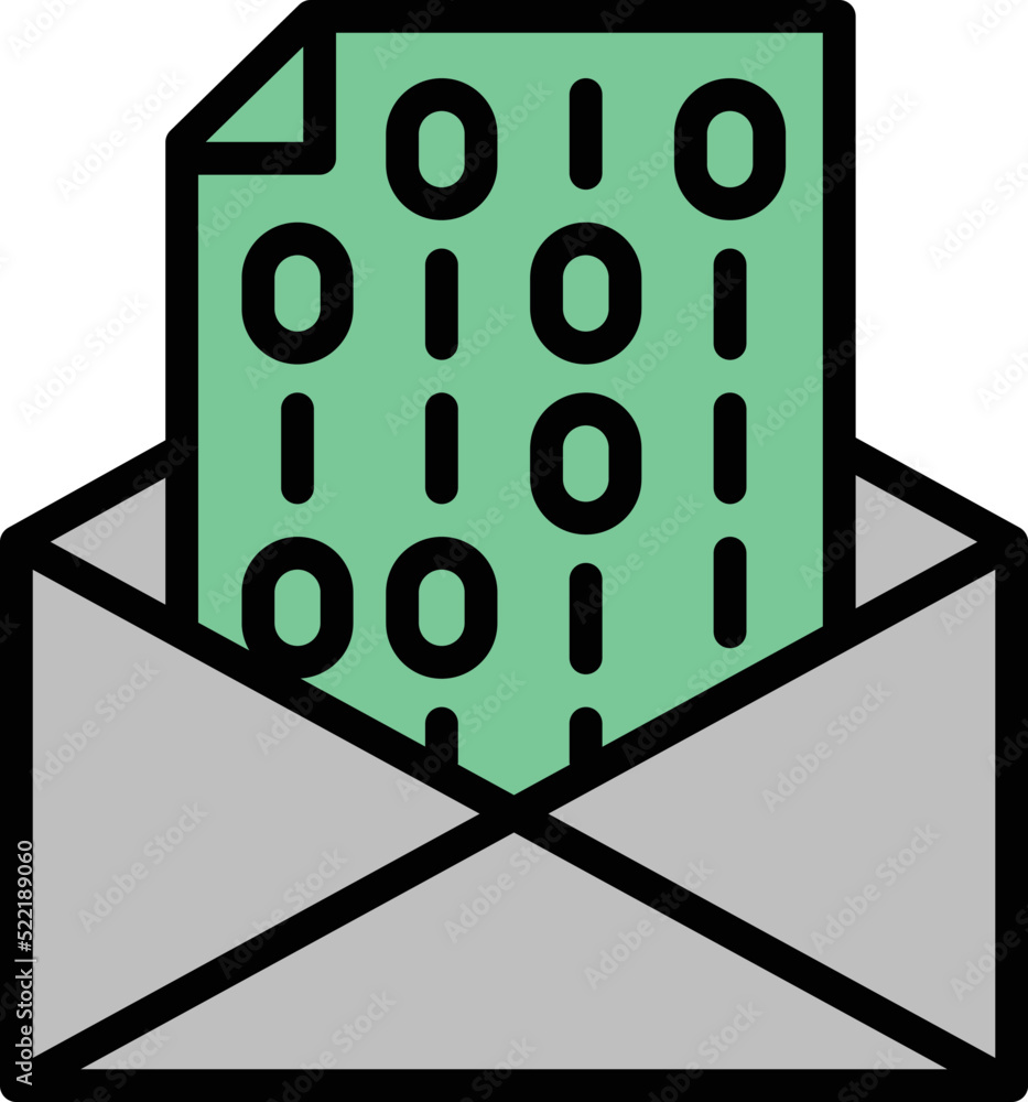 Poster digital mail icon outline vector. web cyber. internet data