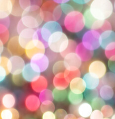 Multicolored festive bokeh as background.