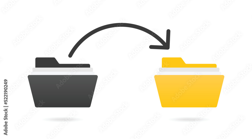 Poster File transfer icon. Exchanging files symbol isolated on white background.
