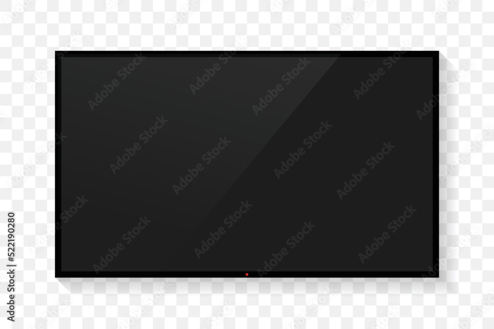 Poster tv screen realistic design isolated on transparent background.
