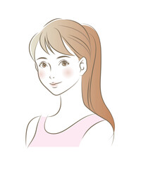 綺麗め女性のイラスト素材 ベクター ビューティー