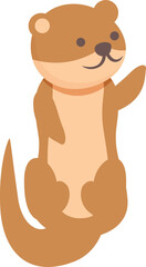 Mink weasel icon cartoon vector. Cute animal. Marten otter