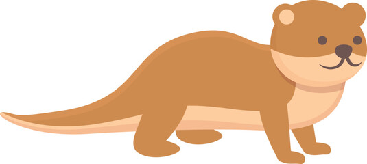 Forest weasel icon cartoon vector. Cute animal. Mammal pet