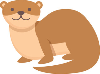 Marten weasel icon cartoon vector. Cute animal. Funny tail