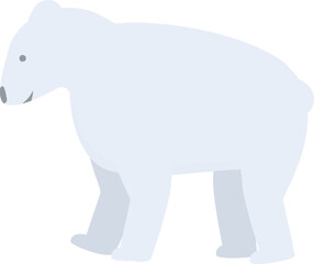 Polar bear icon cartoon vector. Alaska seal. Canada button