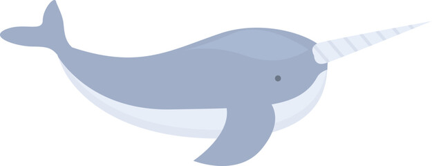 Unicorn whale icon cartoon vector. Alaska arctic. Canada polar © nsit0108
