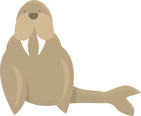 Obraz premium Arctic animal icon cartoon vector. Alaska canada. Dish polar