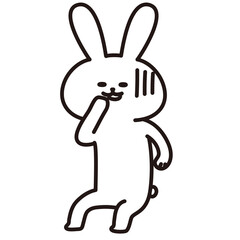 色加工ok うさぎ素材No.12 ドン引き