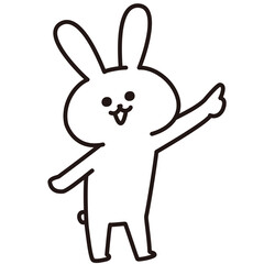 色加工ok うさぎ素材No.18 こっち_上