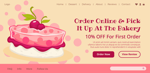 Order cake online and pick it up at bakery shop