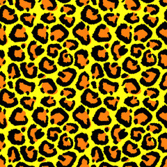 Leopard imitation seamless pattern. Vector illustration