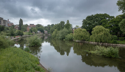 Fototapeta na wymiar river, shrewsbury, shropshire, , England, UK, United Kingdom, Great Brittain