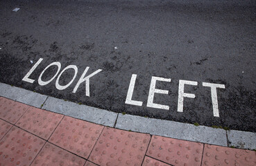 look left, street, pavement, shrewsbury, shropshire, , England, UK, United Kingdom, Great Brittain