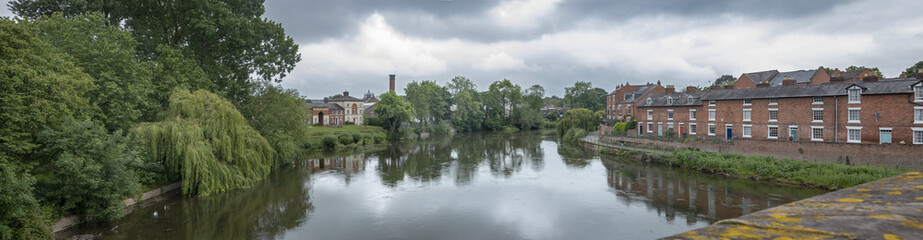 Fototapeta na wymiar river, shrewsbury, shropshire, , England, UK, United Kingdom, Great Brittain, panorama,