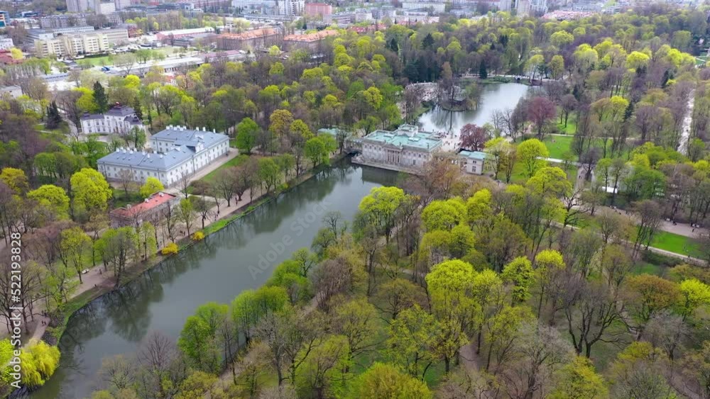 Poster Palace on the Isle in Royal Baths Park, Warsaw, Poland, 4k