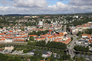 Fototapeta na wymiar Halden, small Norwegian town