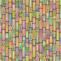 Abstract Motley Grafic Seamless Pattern of Asymmetric Pastel Gradient Figures.