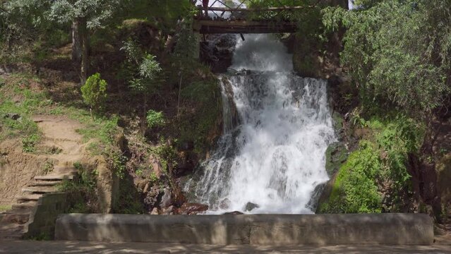 Waterfall at forest in atlixco puebla mexico