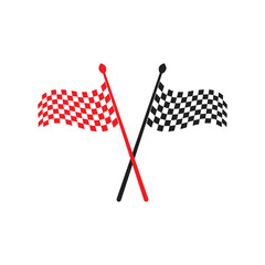 Race flag icon simple design illustration vector