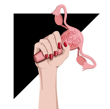 My Uterus My Choice Vector Illustration | Women's Rights